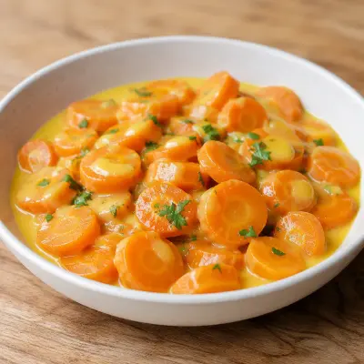 Karottengericht mit Sauce