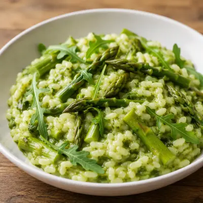 Grünes Spargelrisotto