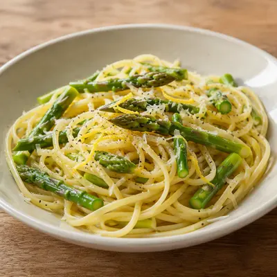 Lemon Pasta mit Spargel